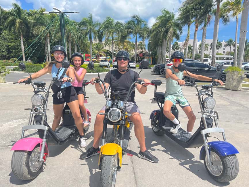 Bavaro Punta Cana: City Tour with Harley models E-Scooters - Bávaro Beach photo stop and Chez Nicole Boutique: the easy start