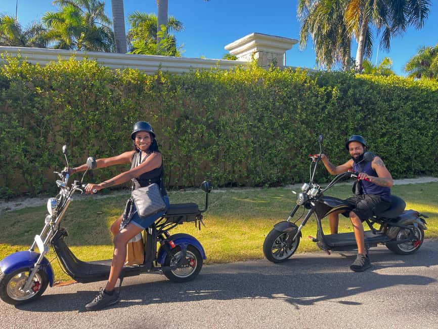 Bavaro Punta Cana: City Tour with Harley models E-Scooters - Pickup, van ride, and the training that sets the tone