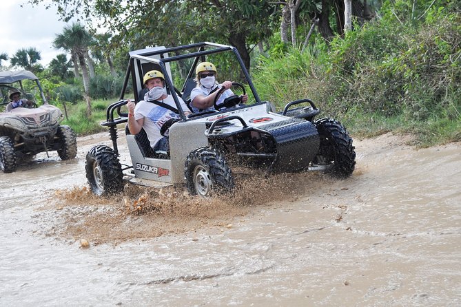 Buggies Extreme and Cenote Cave Adventure Half Day - Macao Beach first: quick white sand, then you’re back on the move