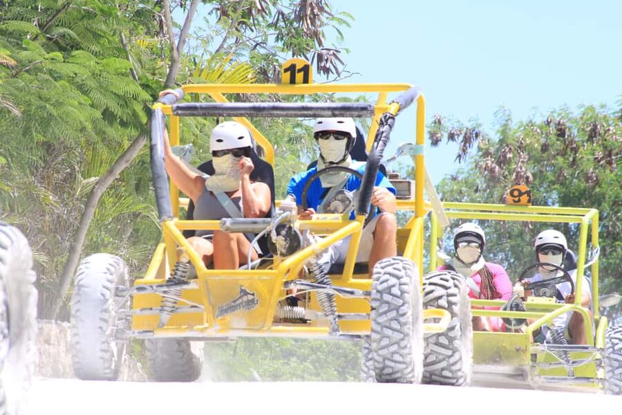 Buggy Ride, Zipline Splash & Waterfall Pool Combo with Lunch - Off-Road Buggy Racing Inside an Abandoned Mine