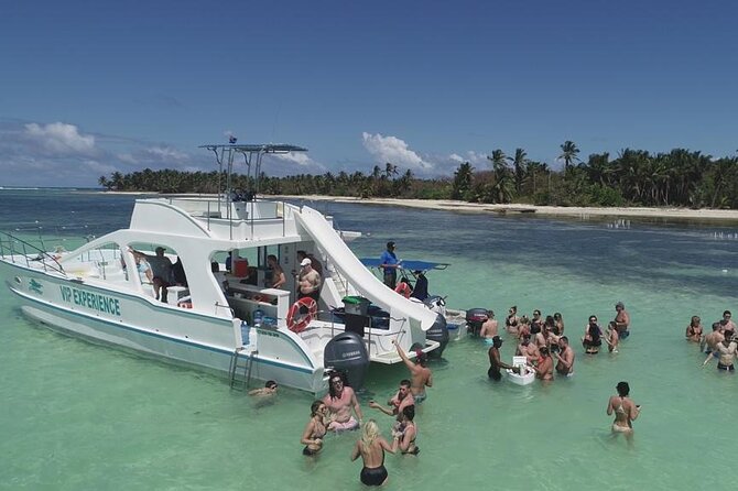 Caribbean Party Boat - The Natural Pool Stop and the Floating Bar at Waist Depth