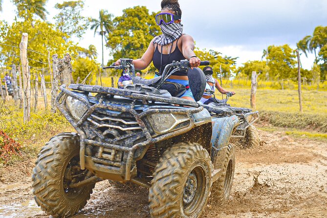 Experience in quadricycle ATV Punta Cana Playa Campo and Tradition - Los Hoyos del Salado cenote cave: 25-foot water cave and cool options