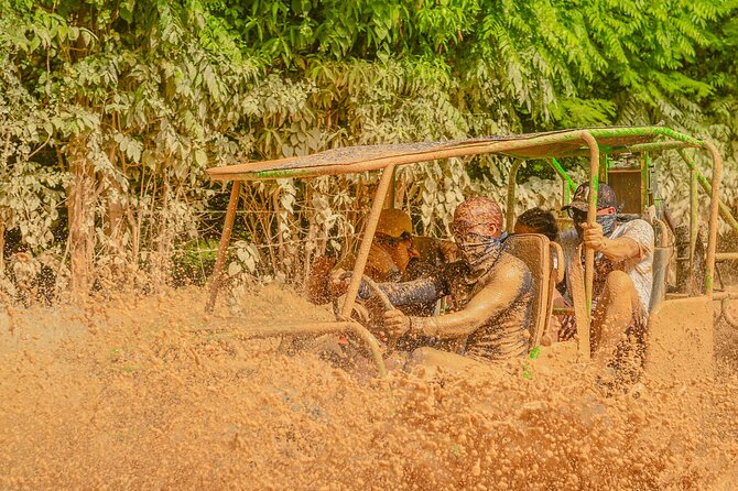 Full Day Adventure Buggy Ride and Party Boat - The buggy portion at Macao Buggies Punta Cana: dirt roads and a turquoise swim