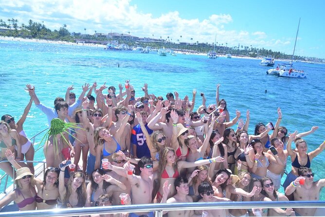 Full-day Buggy & Party Boat tour: snorkel, open bar, cave pool - Catamaran Cruise and Snorkeling: Clear Water, Tropical Fish, and Dolphin Spottings