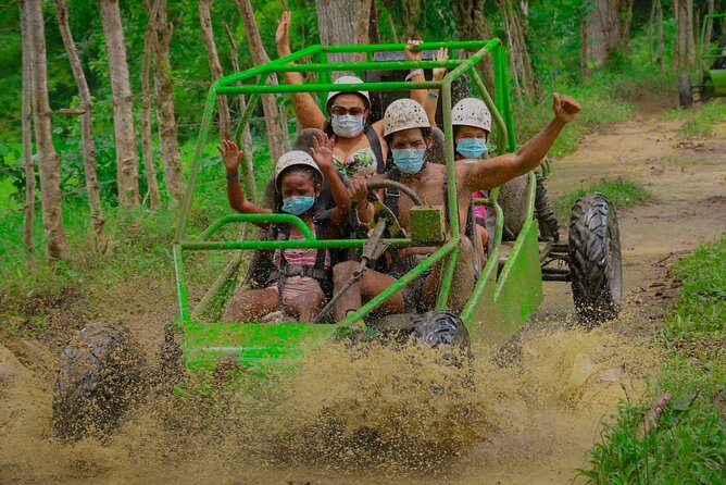 Full Pack Buggies + Horses + Zip Line + Food in Punta Cana - Zip Lining Over Carbon Lines and a Tree Suspension Bridge