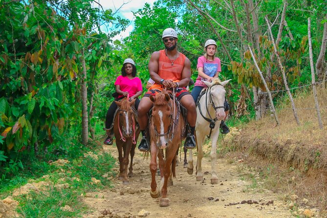 Full Pack Buggies + Horses + Zip Line + Food in Punta Cana - Dune Buggies Through Jungle Dirt Roads (and a River Stop)