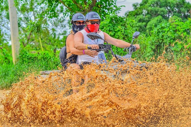 Half-Day Adventure 4x4 ATV, cenote and Macao beach in Punta Cana - Macao Beach time by limestone cliffs