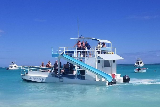 Party Boat in Punta Cana - Booze Cruse - Onboard party mode: music, drinks, snacks, and the water slide