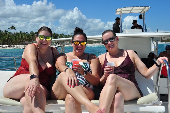 Private Family Boat at Punta Cana - The Natural Pool stop: where the fun turns into photos and relaxing