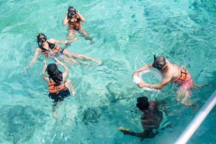 Punta Cana: Catamaran Tour with Reef Snorkeling and Open Bar - Bavaro natural pool: the calm-water payoff