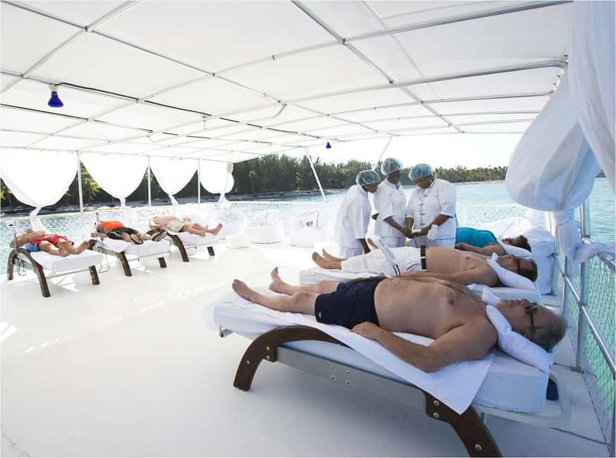 Punta Cana Floating Ocean Spa Experience with Massage & Yoga - A floating ocean spa on Punta Cana’s Ocean Spa Catamaran