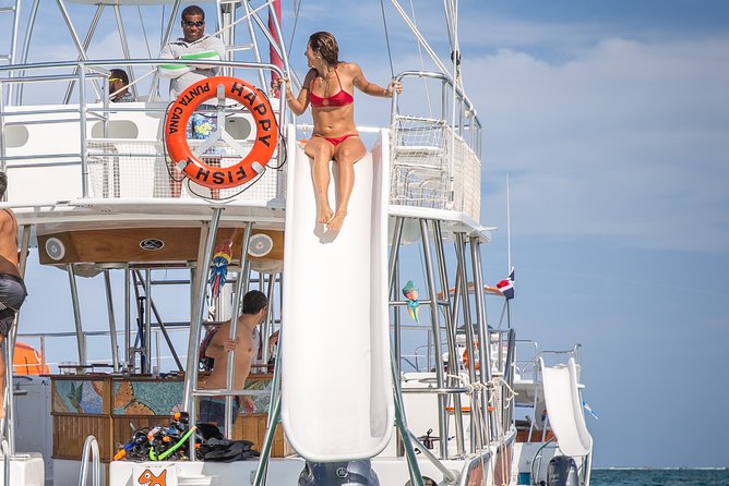 Punta Cana Private Catamaran Cruise with Drinks and Light Snacks - Stop 2: Punta de los Nidos Slide-and-Splash Caribbean Water