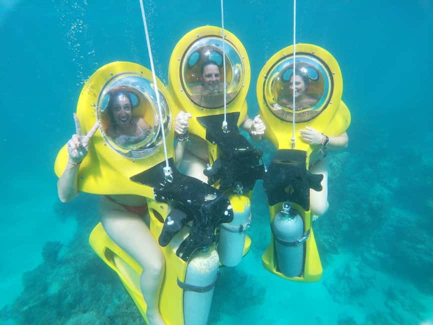 Punta Cana: Scubadoo Ocean Exploration Diving Adventure - How the 210 minutes run: pickup, platform, scooter session, then Panoramic One