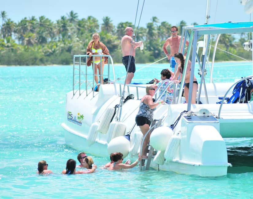 Saona island small group boat with water slide with lunch - Saona Island from Punta Cana: what this day feels like