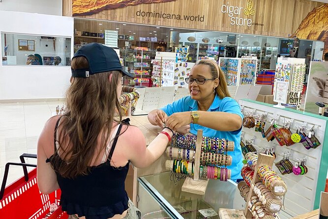 Shopping tour Punta Cana rum cigars coffee larimar chocolate souvenirs mamajuan - Beyond shopping: cosmetics, mini market, outlet store, and pharmacy