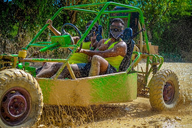 Zipline, Horse, Buggy and Macao Beach, Water Park with Lunch - Dune buggy off-roading in Macao: where the fun turns muddy